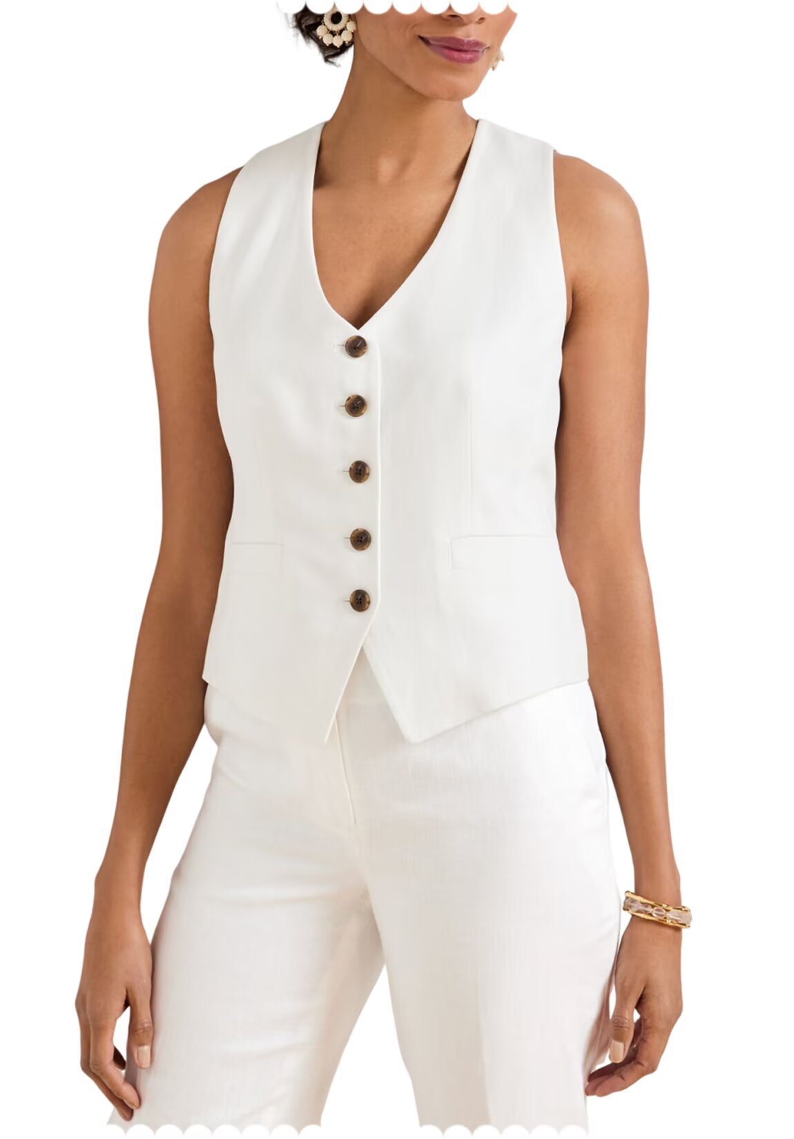 Women's ivory vest