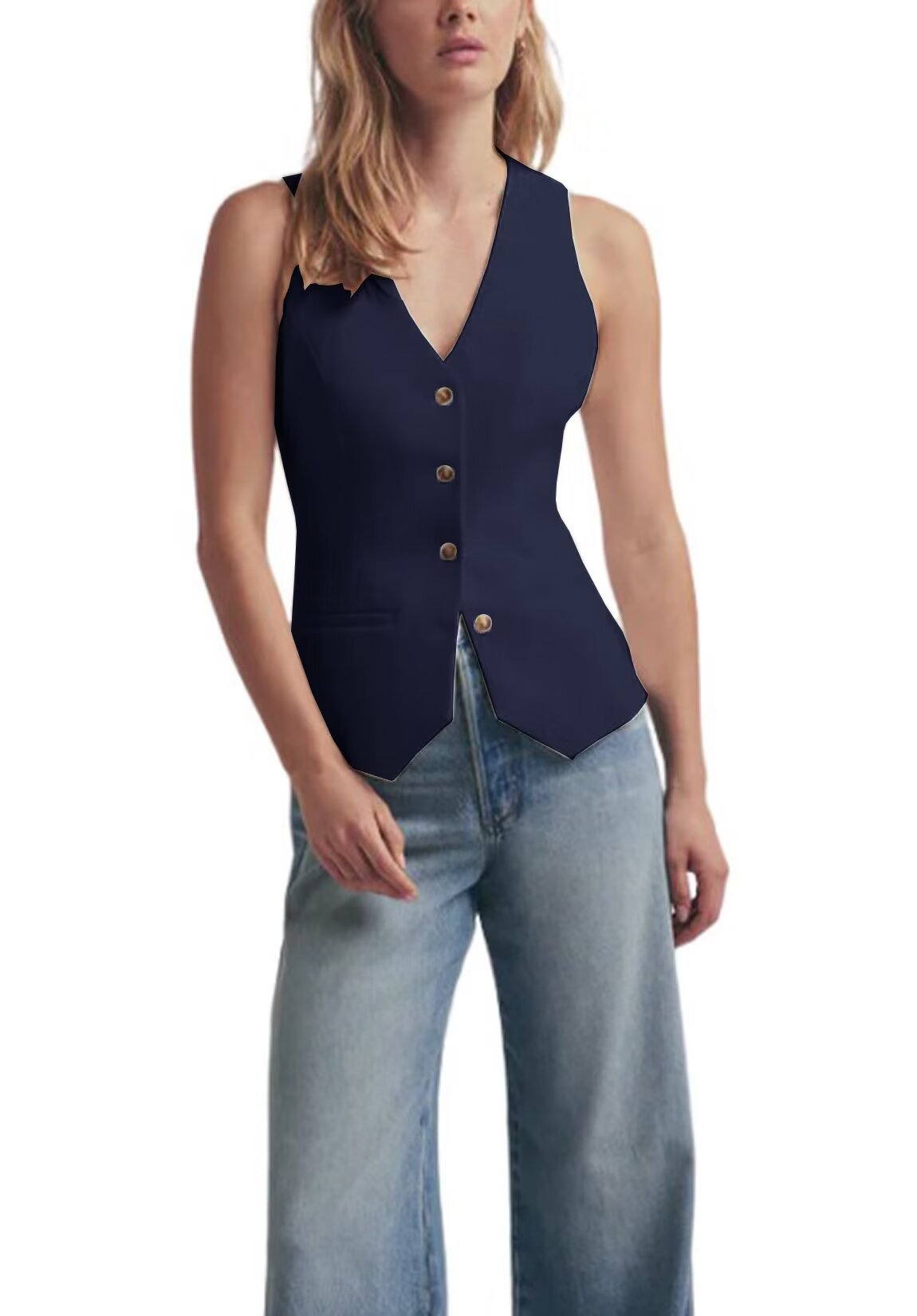 Women's blue vest