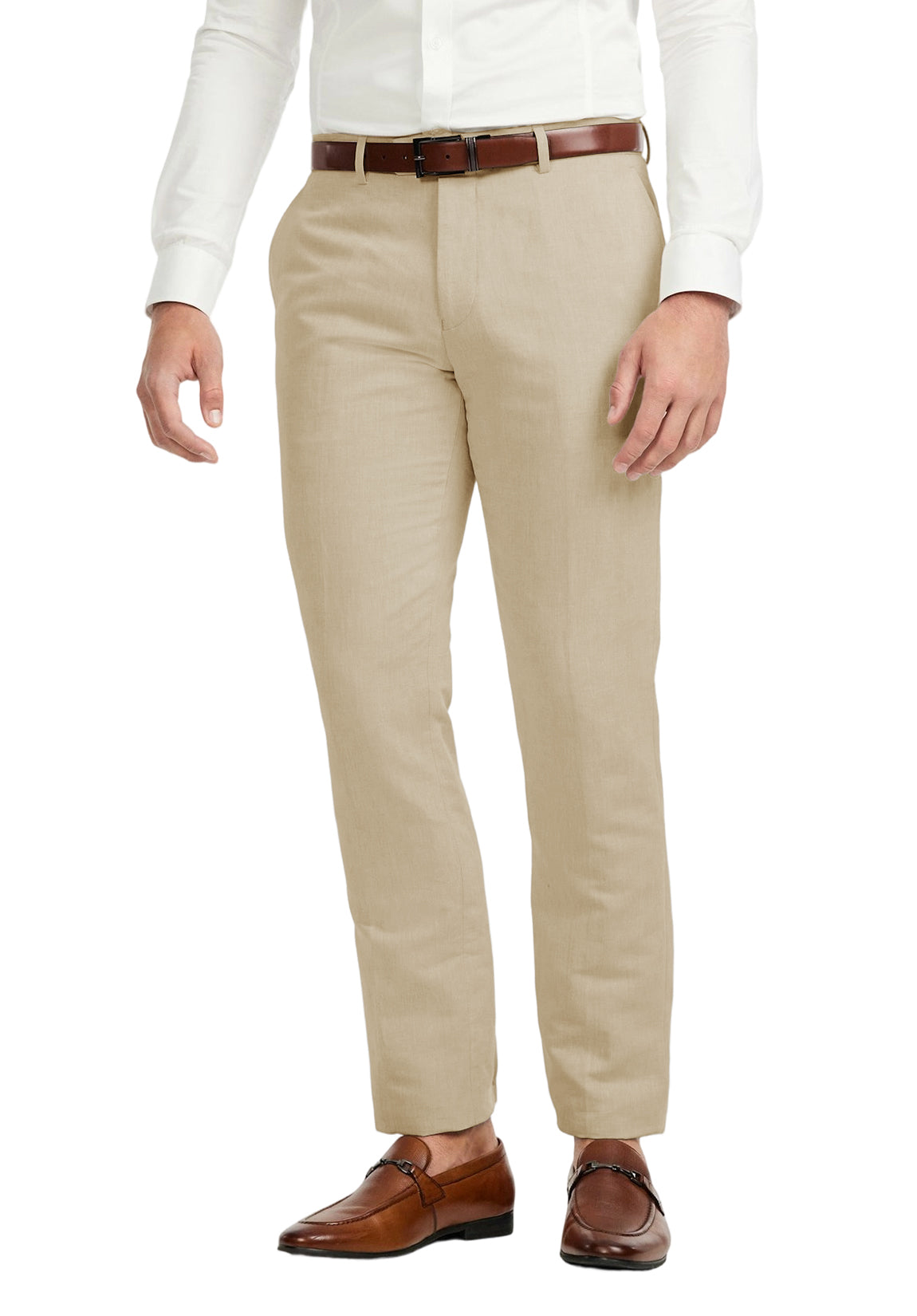 Men Linen Pants Khaki