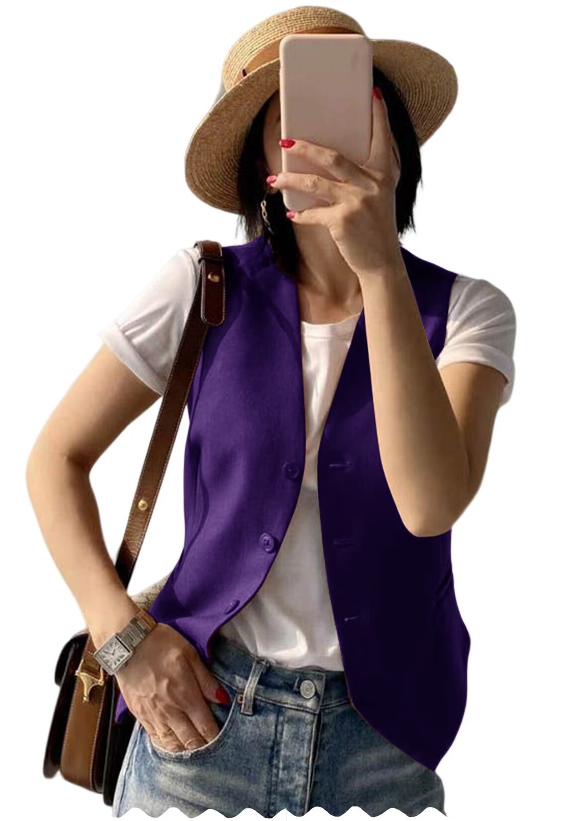 Women's purple vest