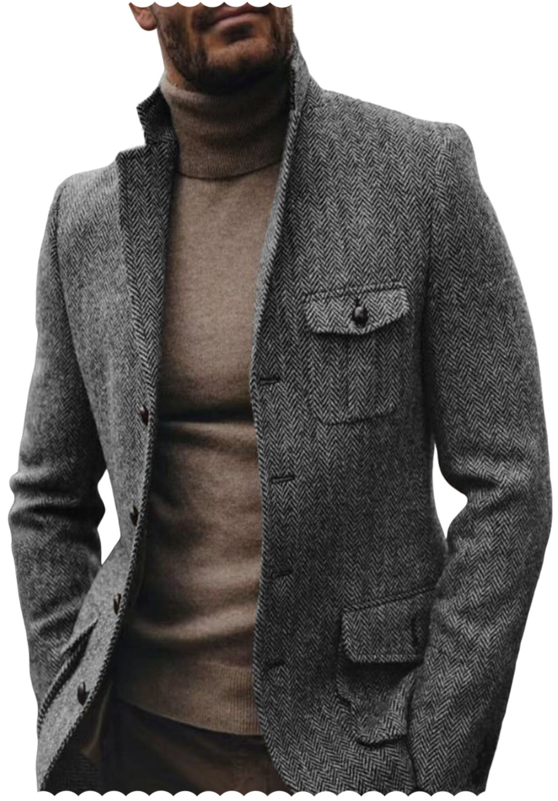 Men Tweed Jacket
