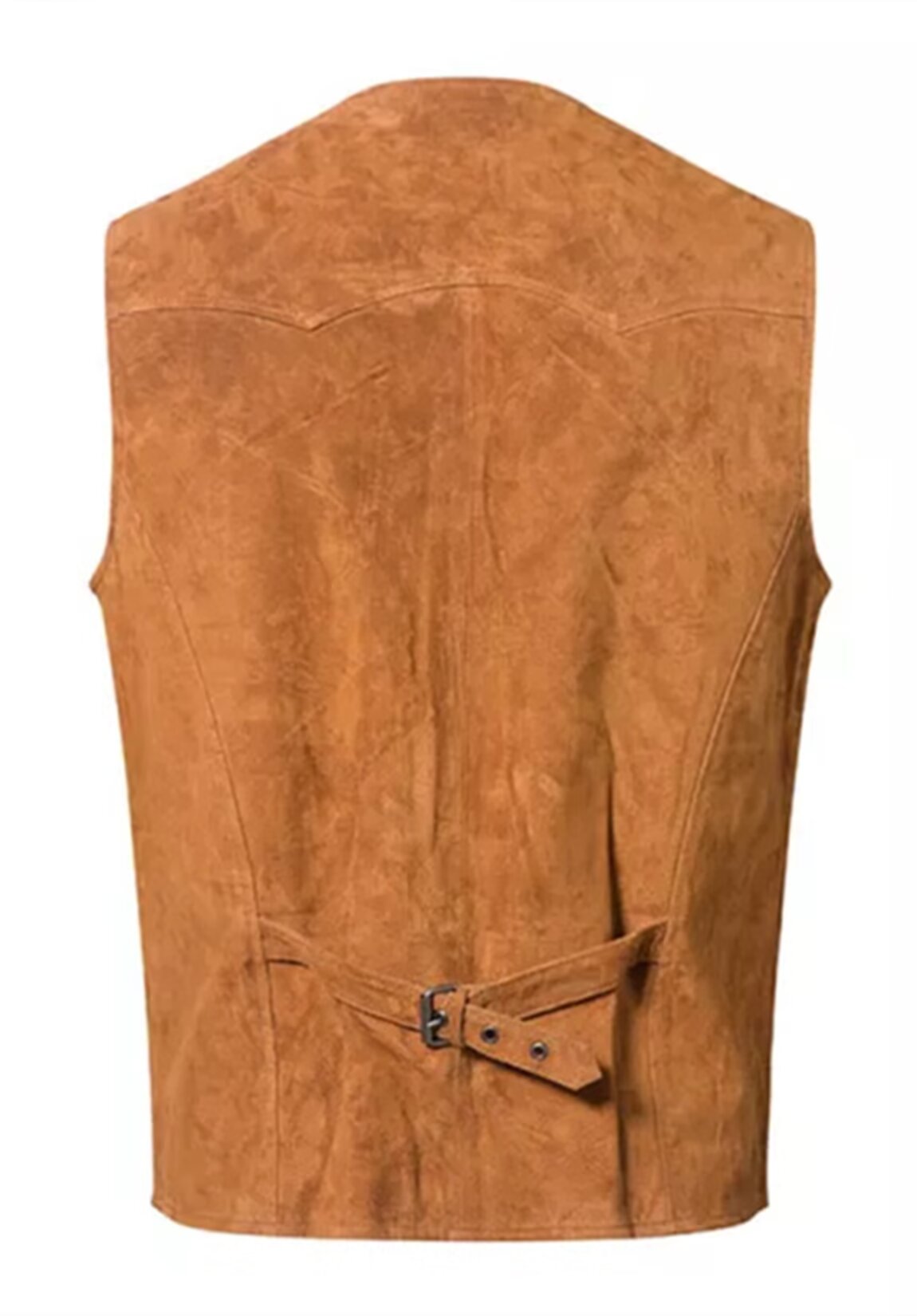 Men's dark gray suede vest