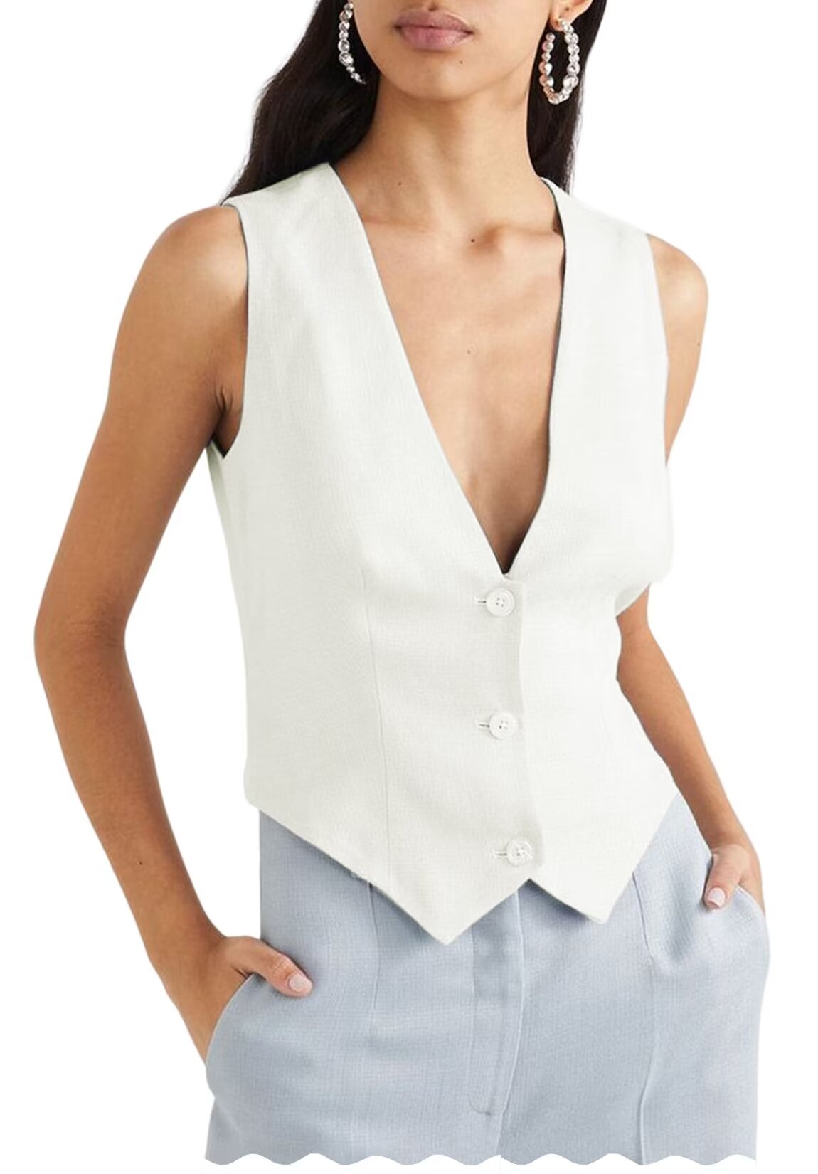 Women's ivory vest