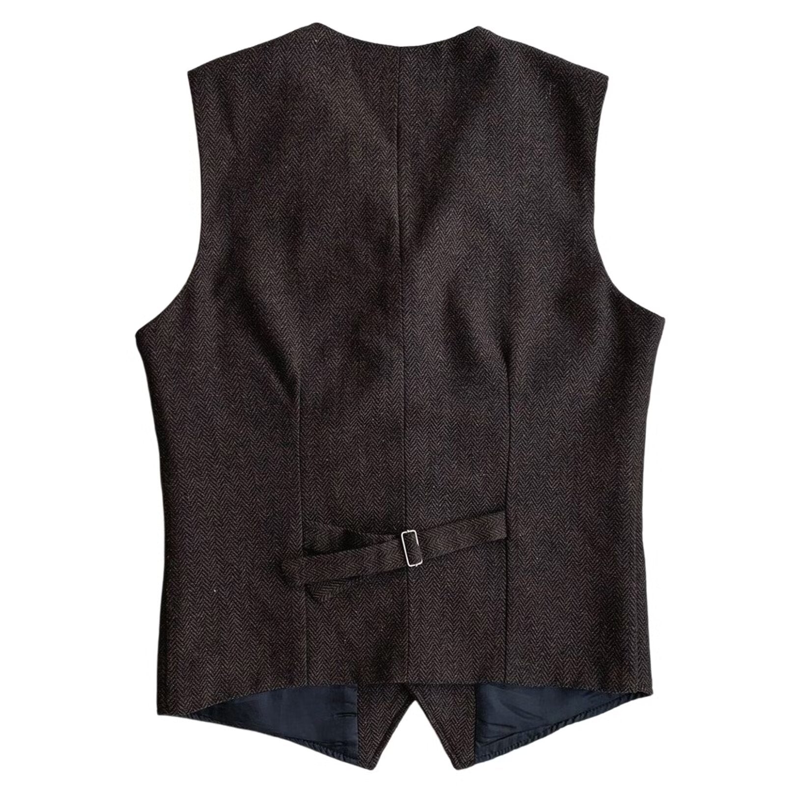 Men's gray tweed vest