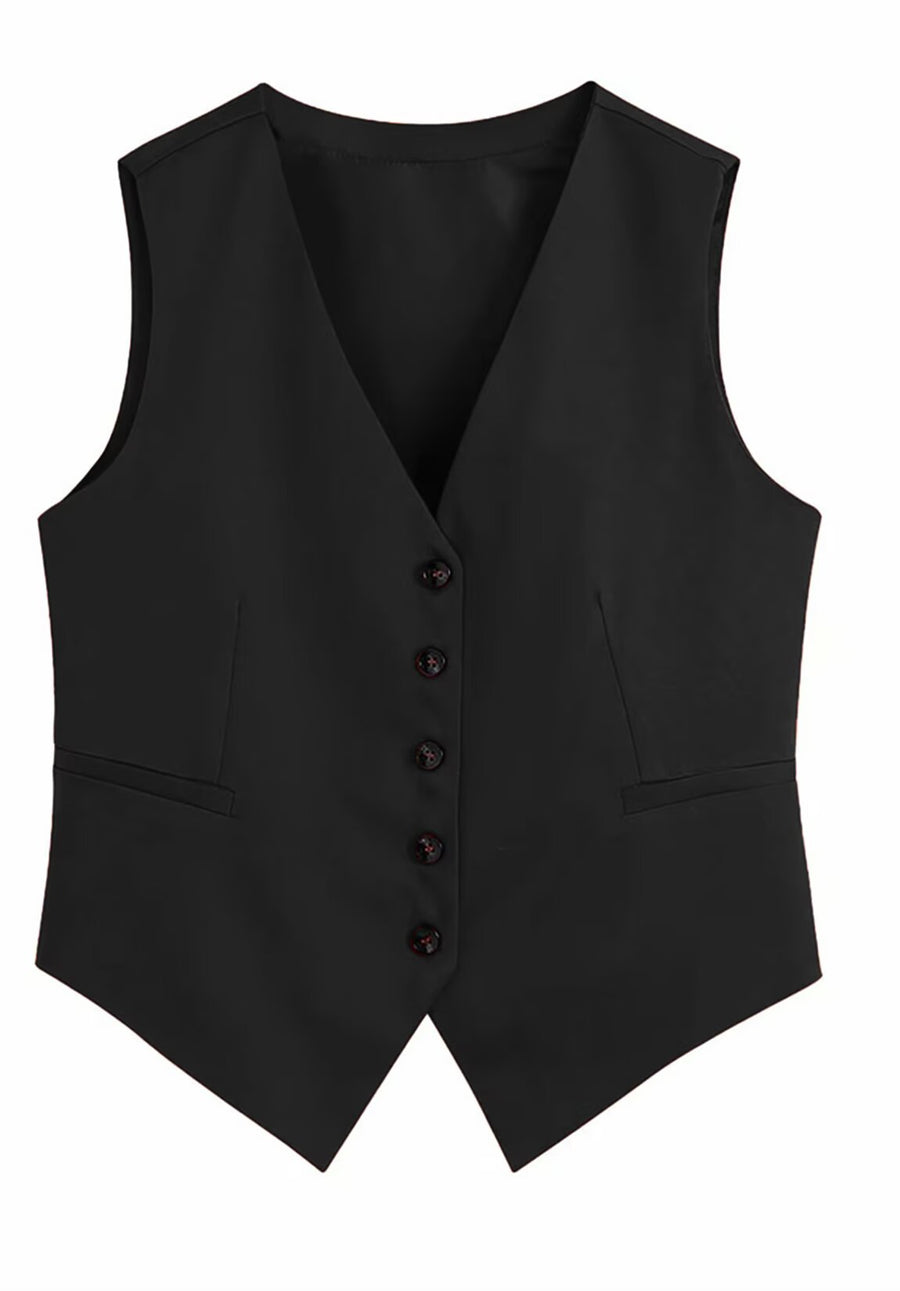 Women's black vest
