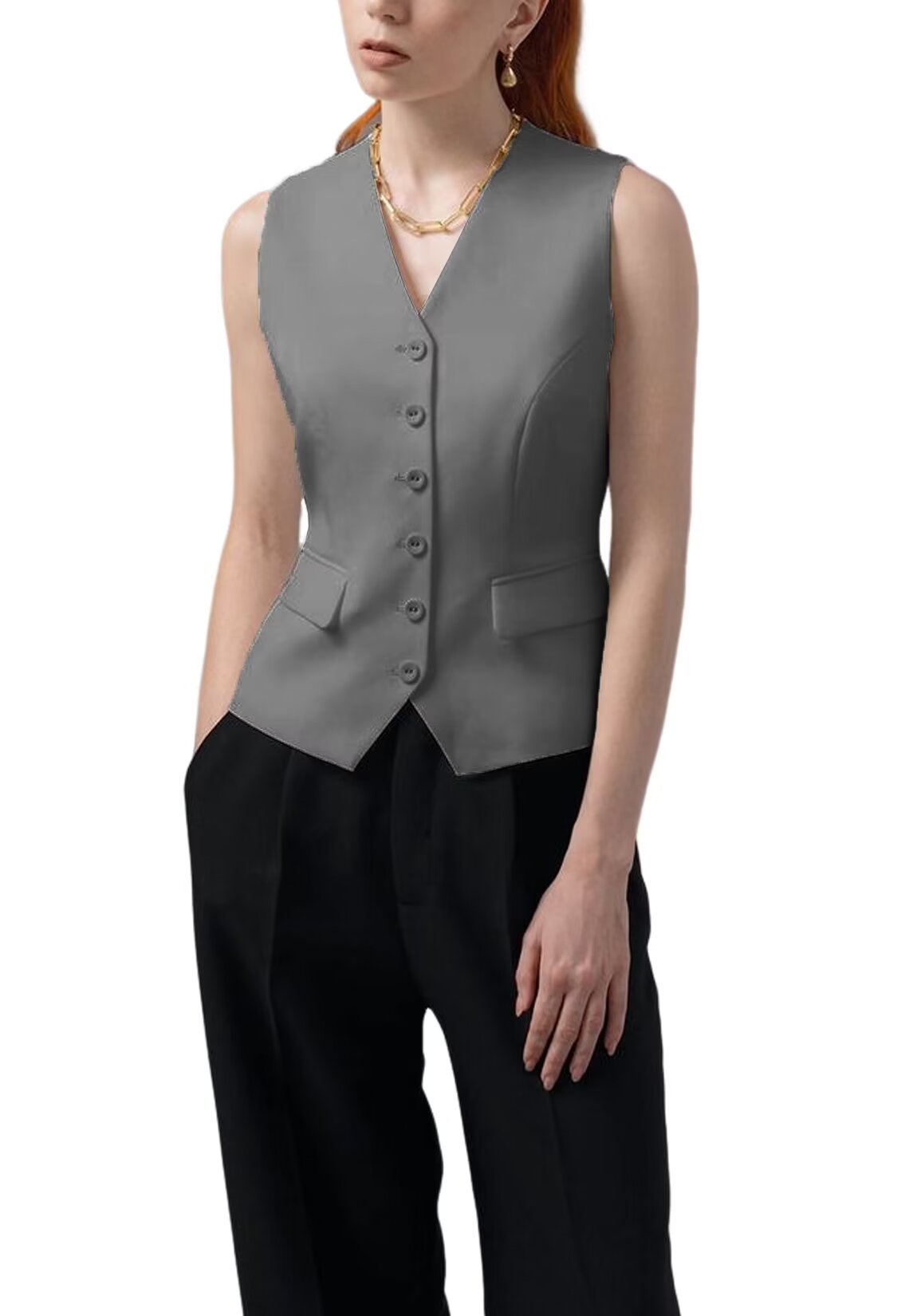 Women's grey vest