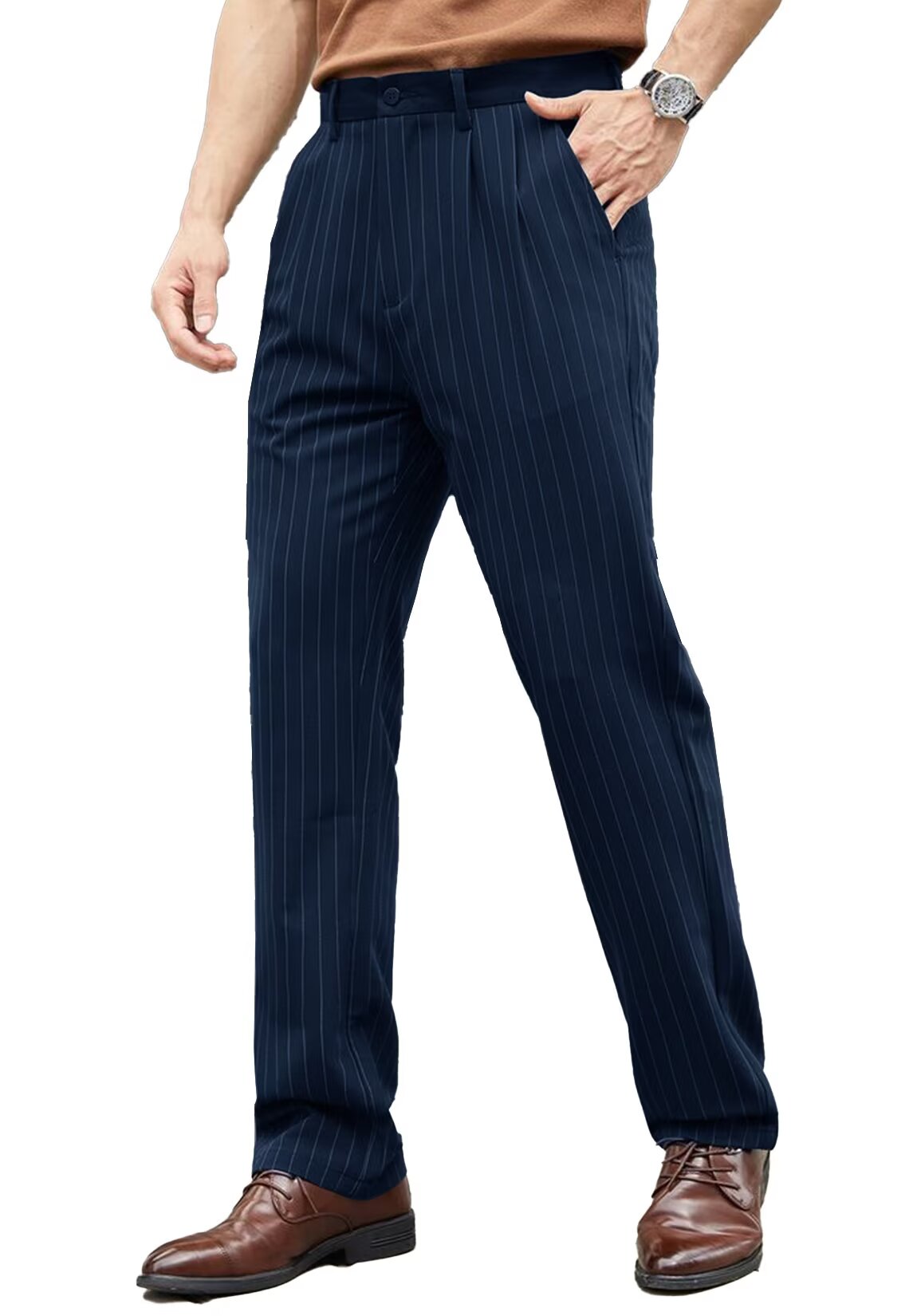 men navy dress pants