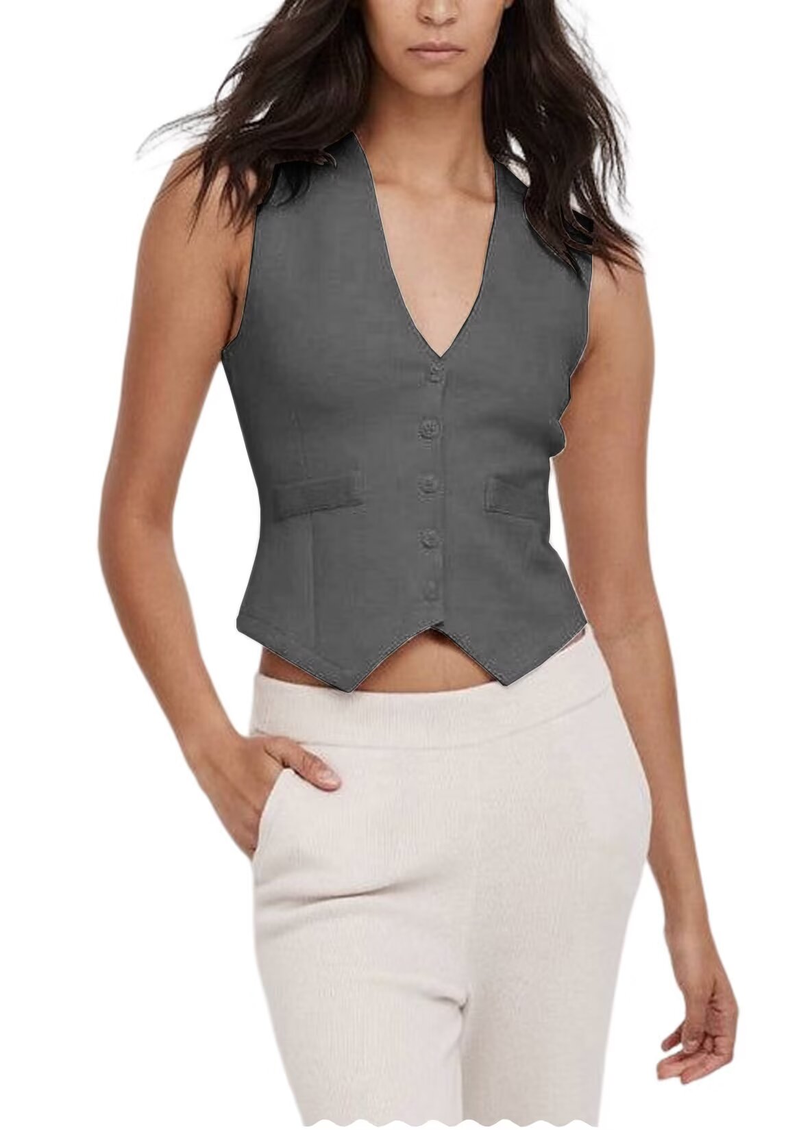 Women's grey vest