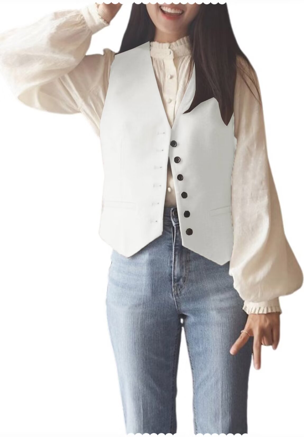 Women's ivory vest