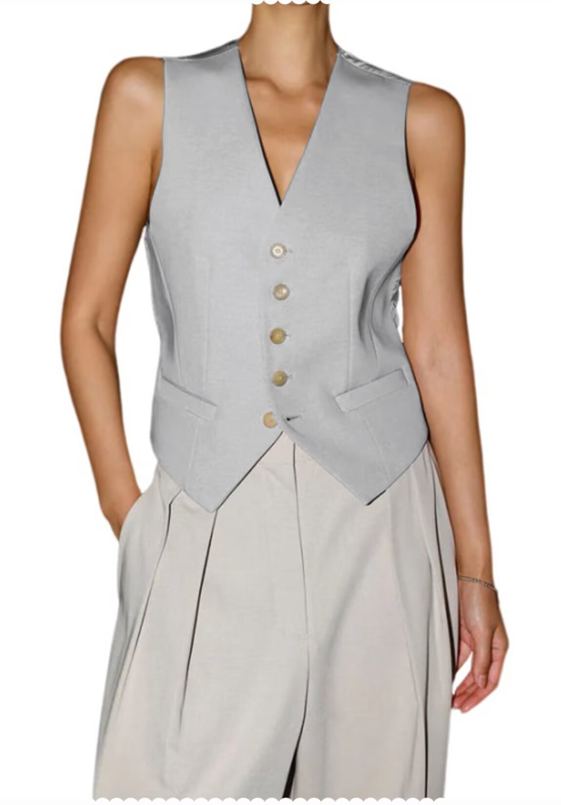 Women's grey vest