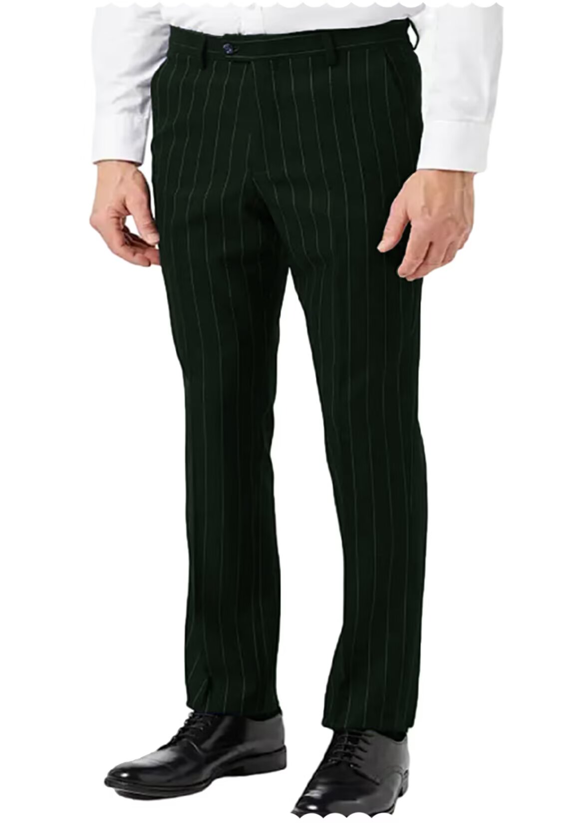 Men's green striped pants