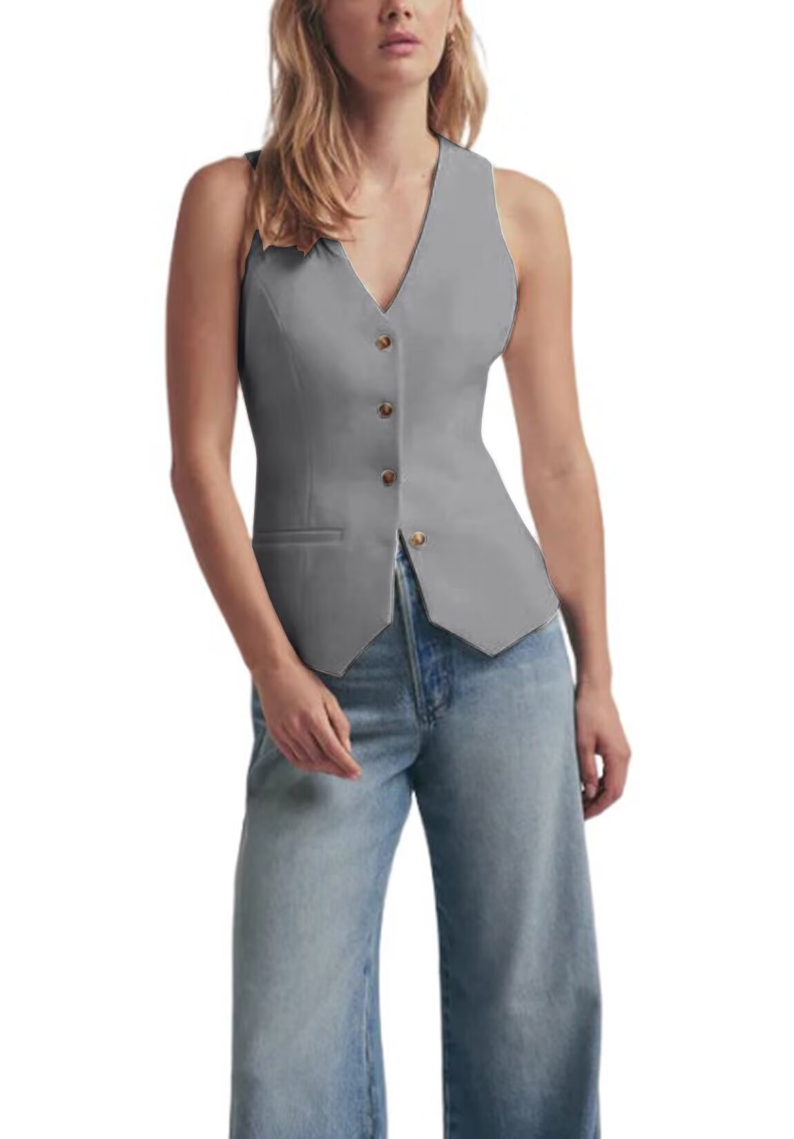 Women's grey vest