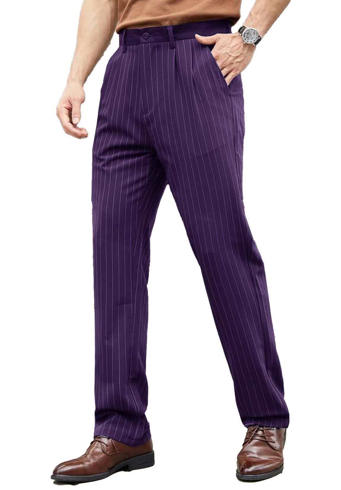men Purple dress pants