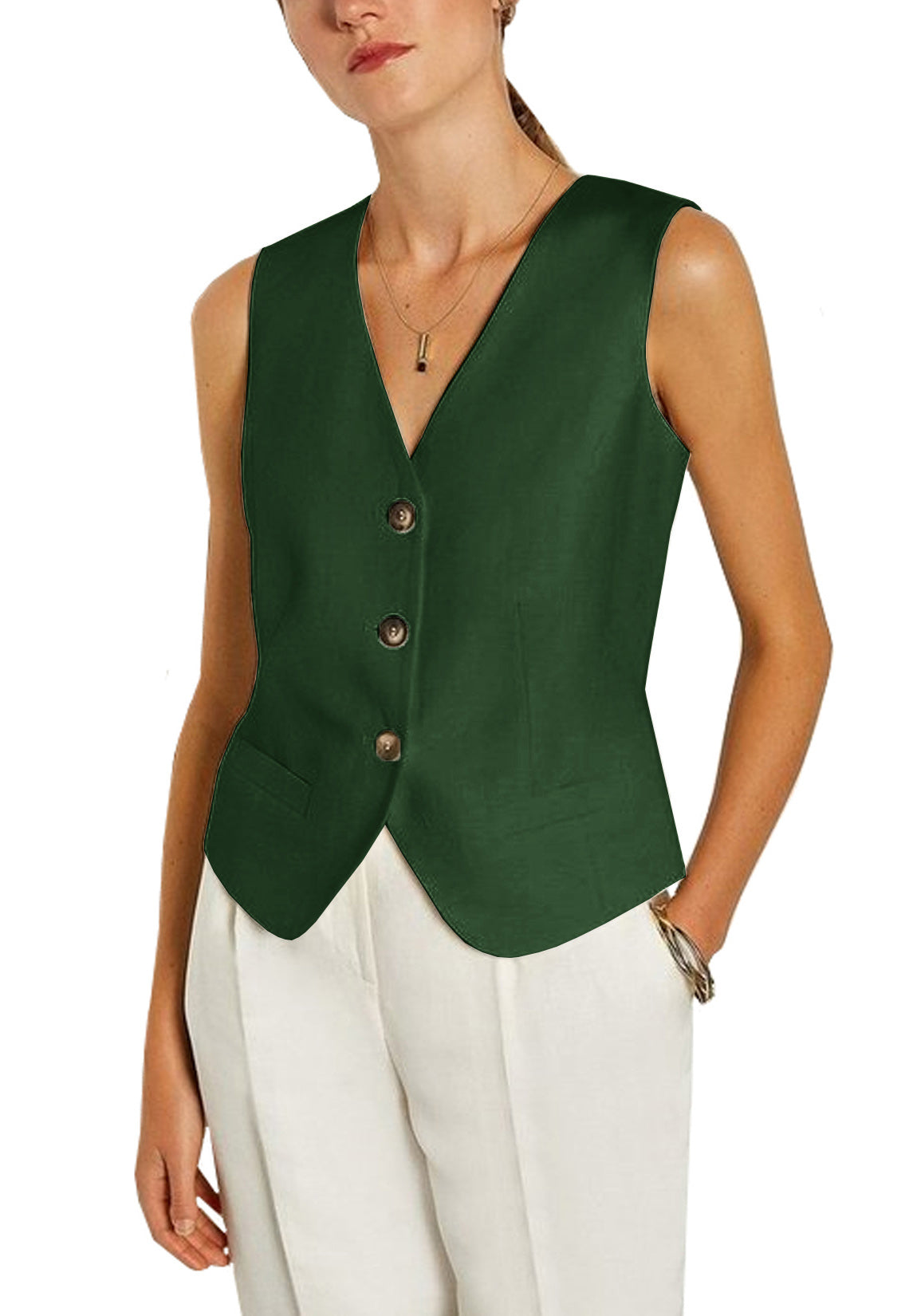 Women's green vest