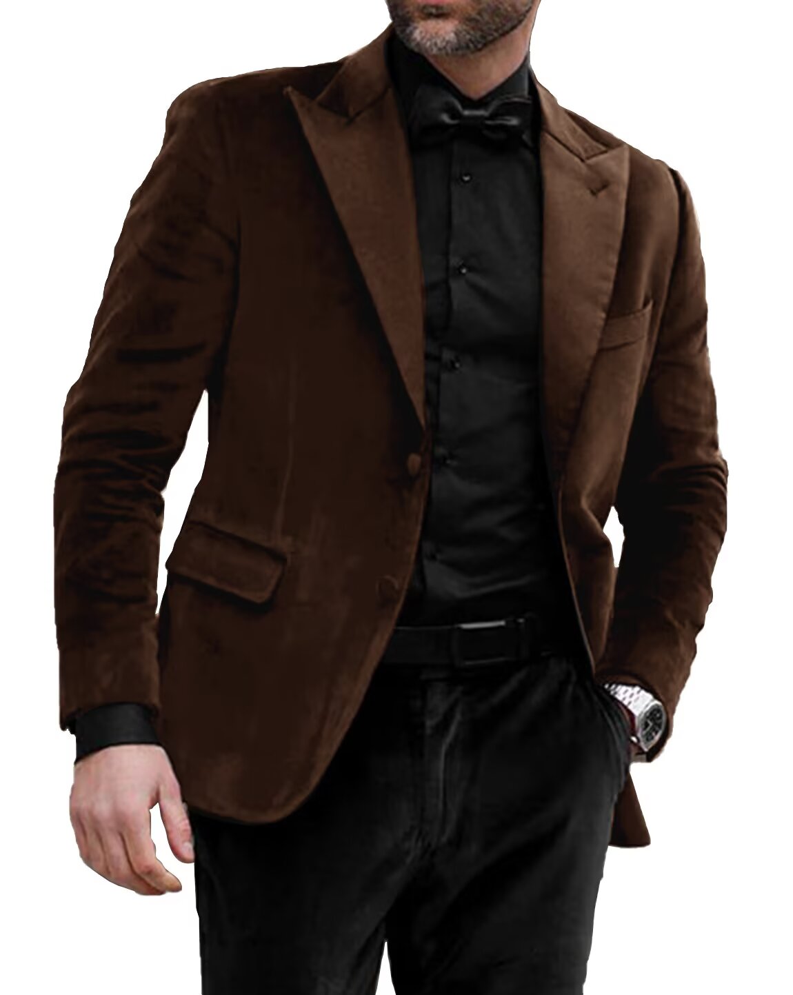 Men's brown velvet jacket