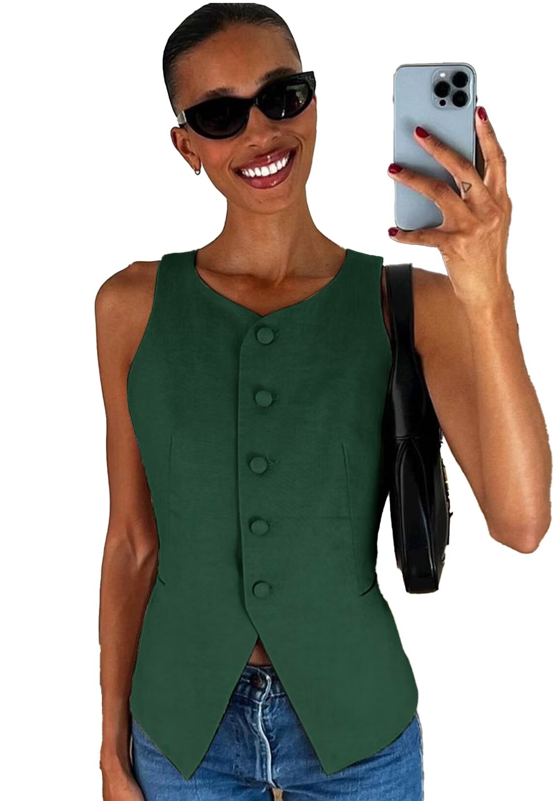 Women's green vest