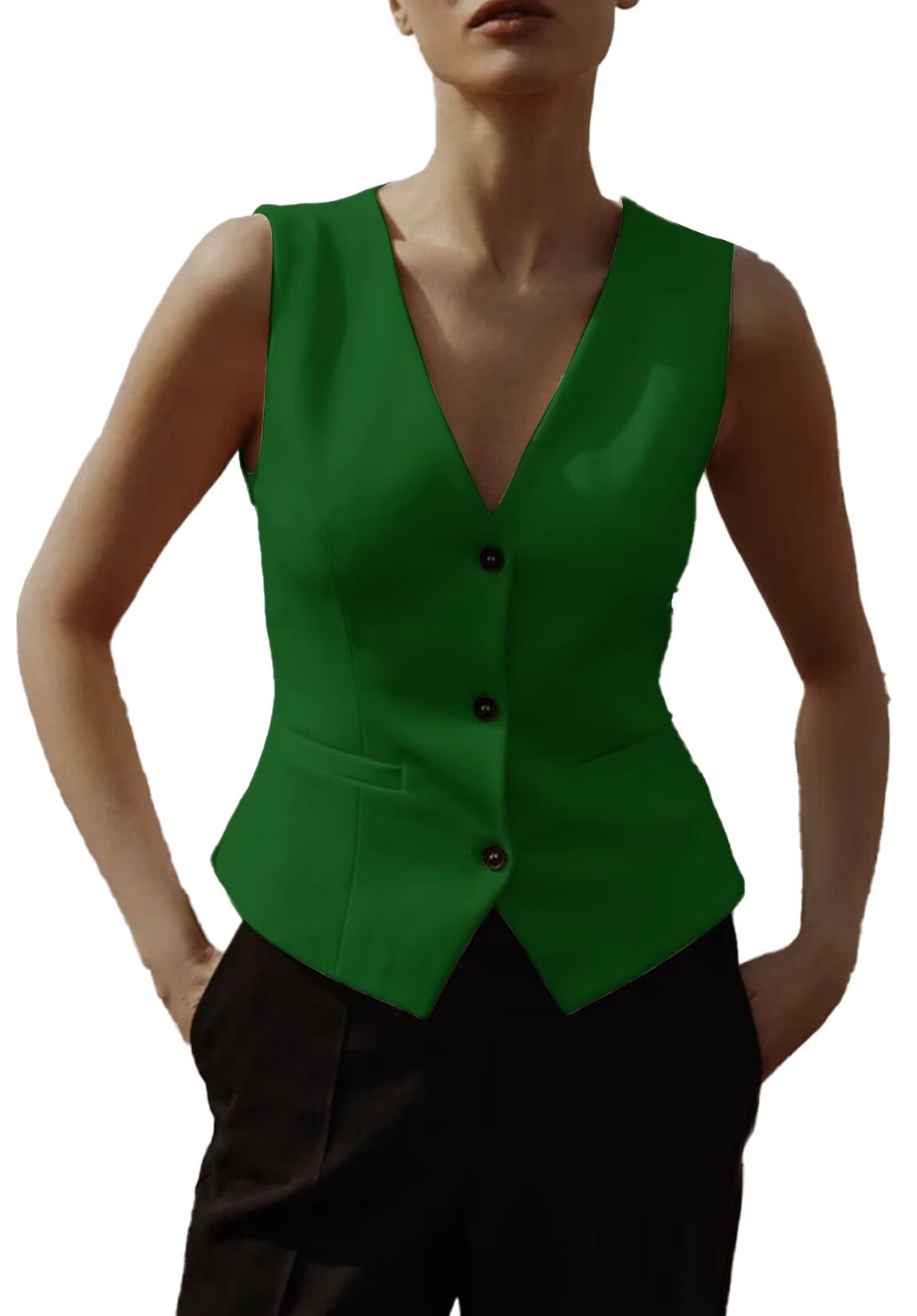 Women's green vest