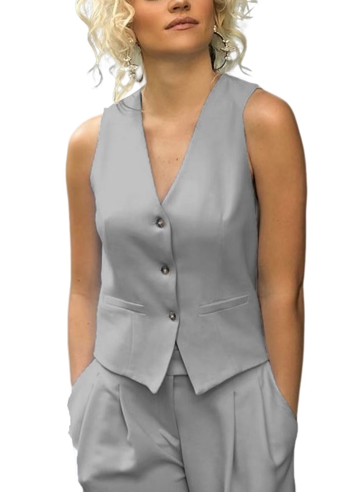 Women's grey vest