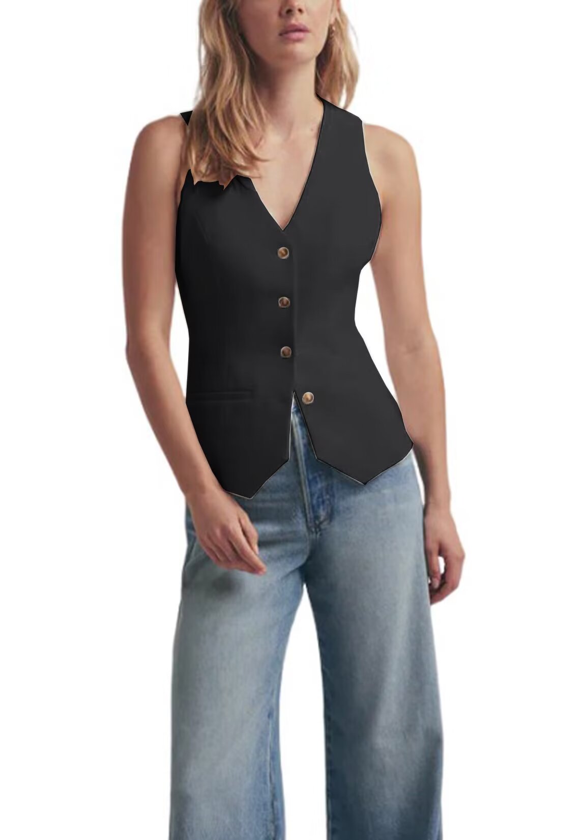 Women's black vest