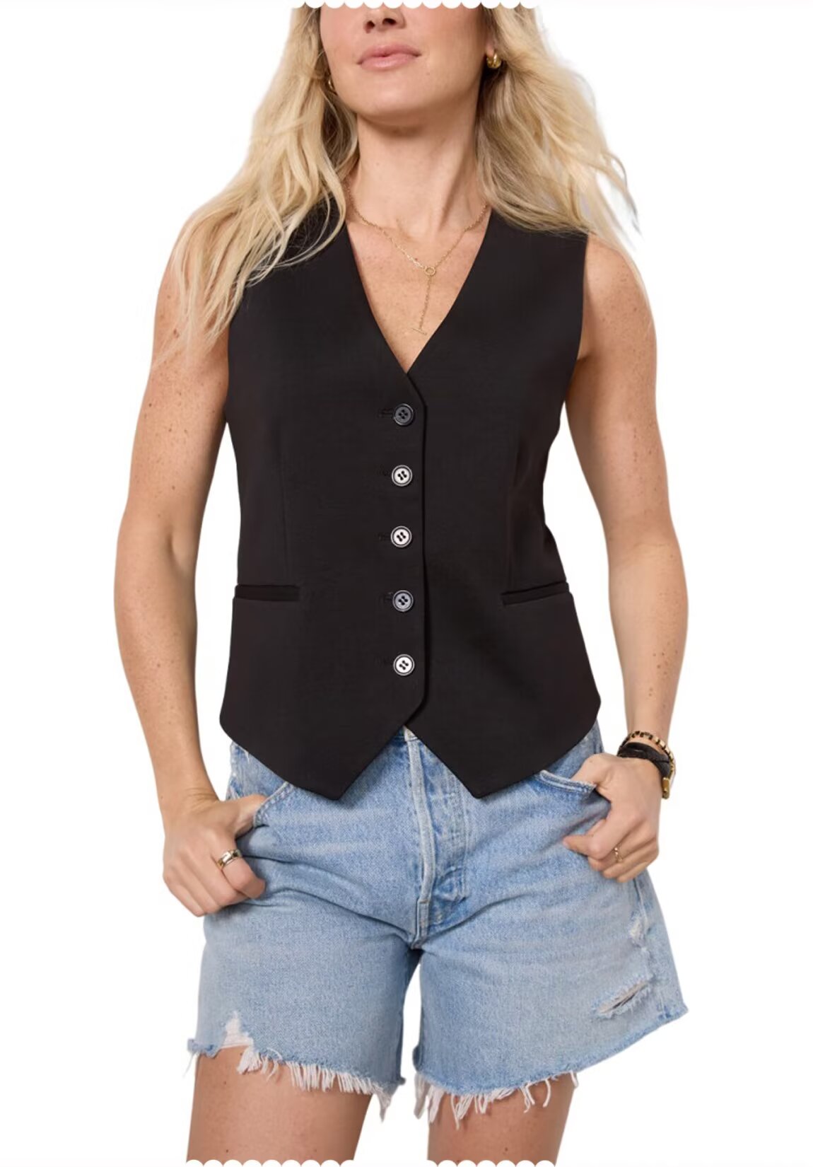 Women's black vest