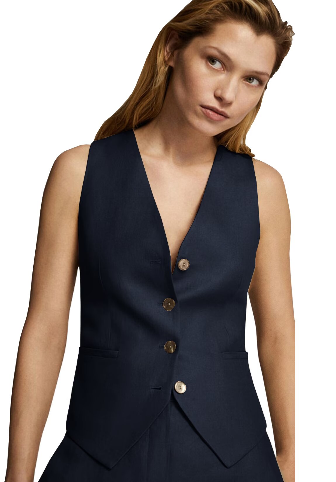Women's blue vest