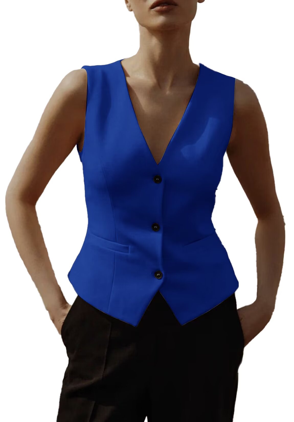 Women's blue vest