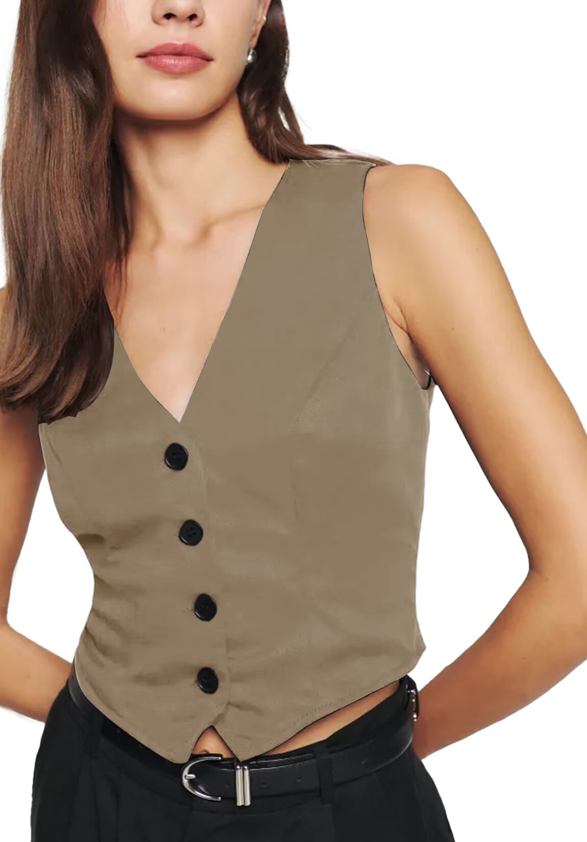 Women's khaki vest