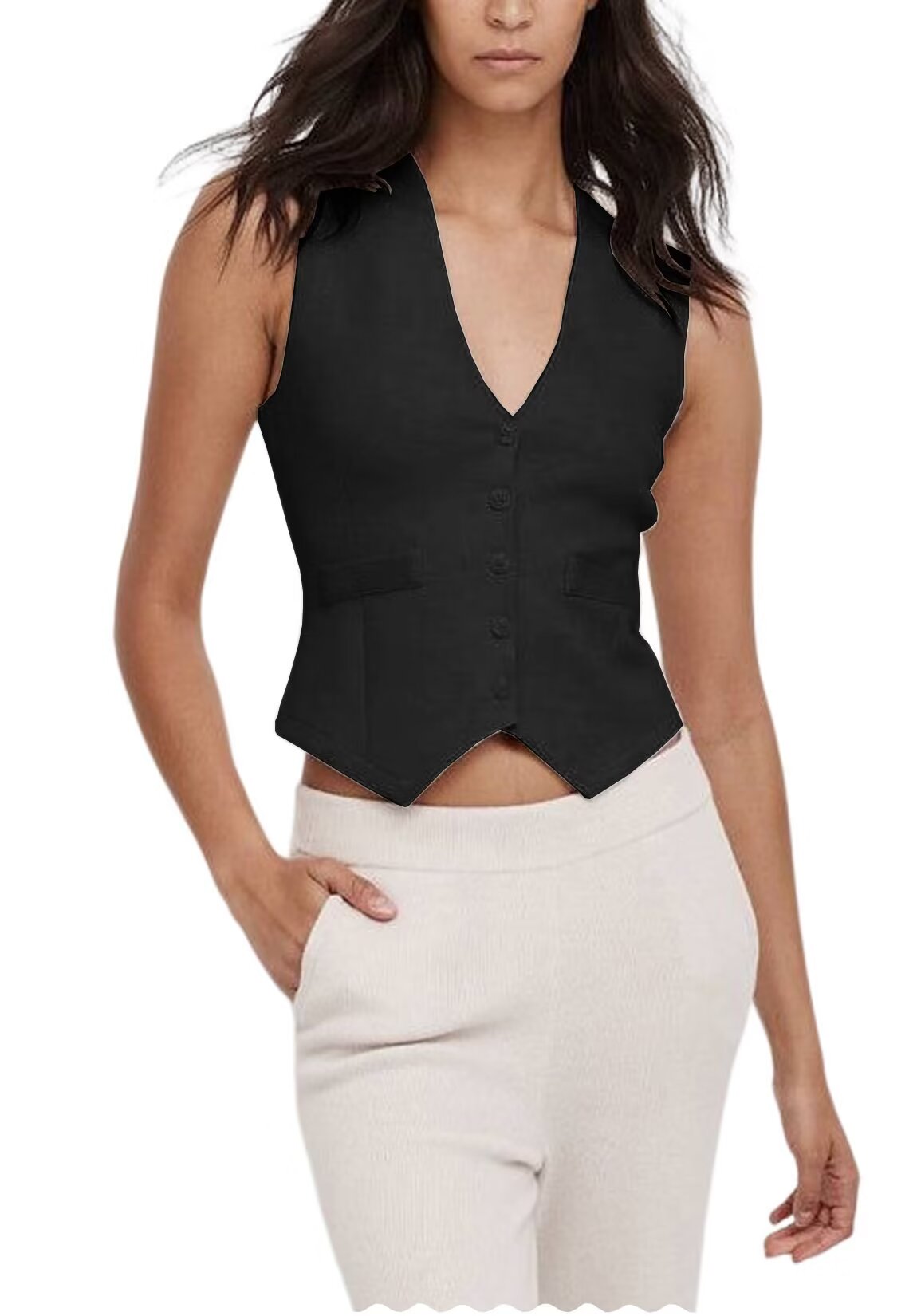 Women's black vest