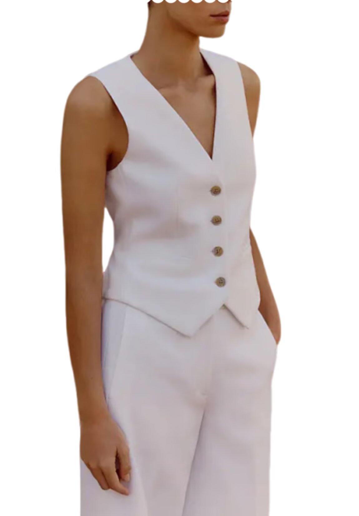 Women's ivory vest