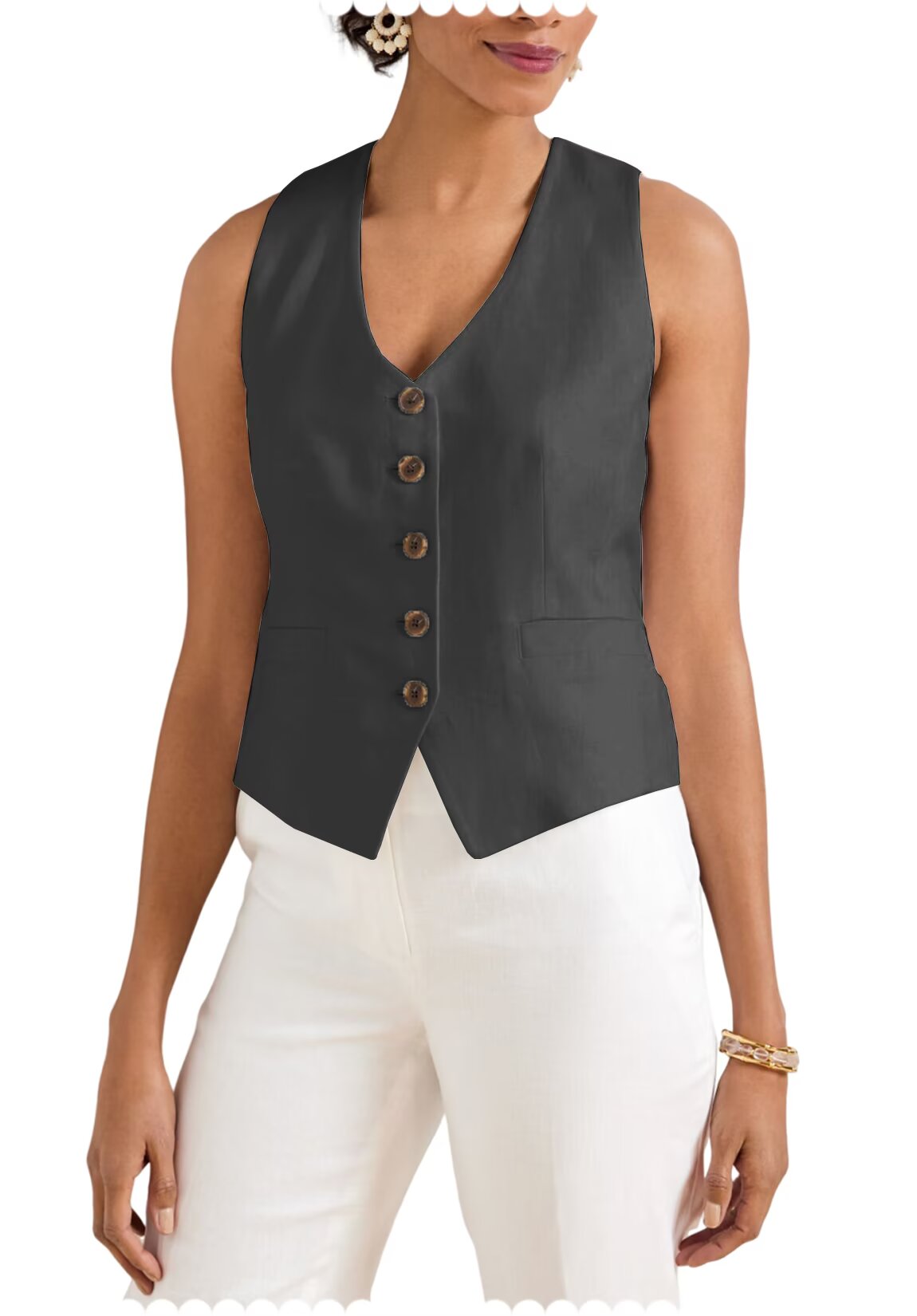 Women's grey vest