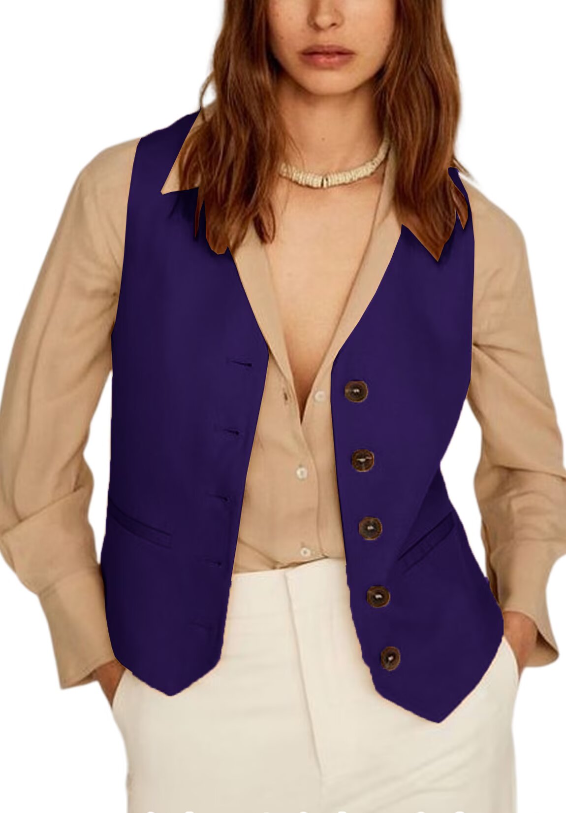 Women's purple vest