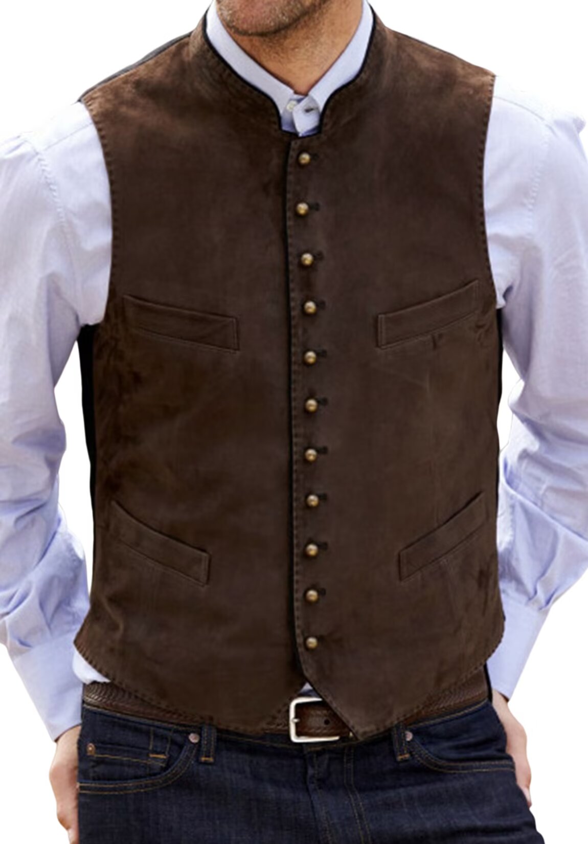 Men's brown suede vest
