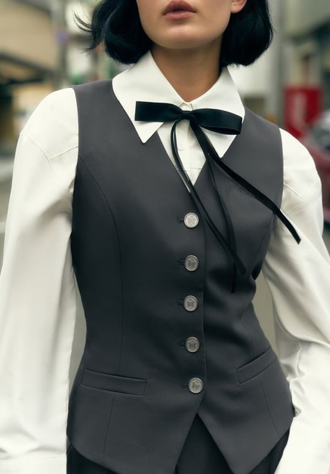 Women's blue vest
