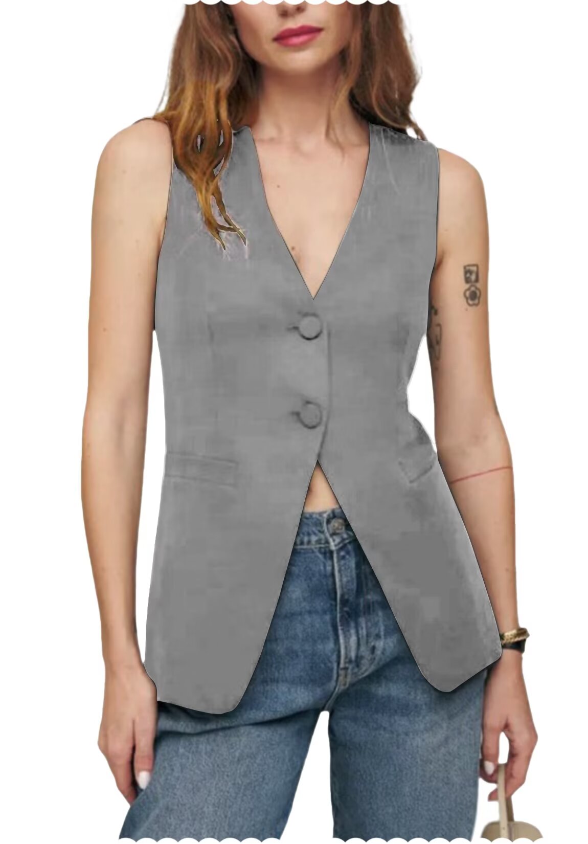 Women's grey vest