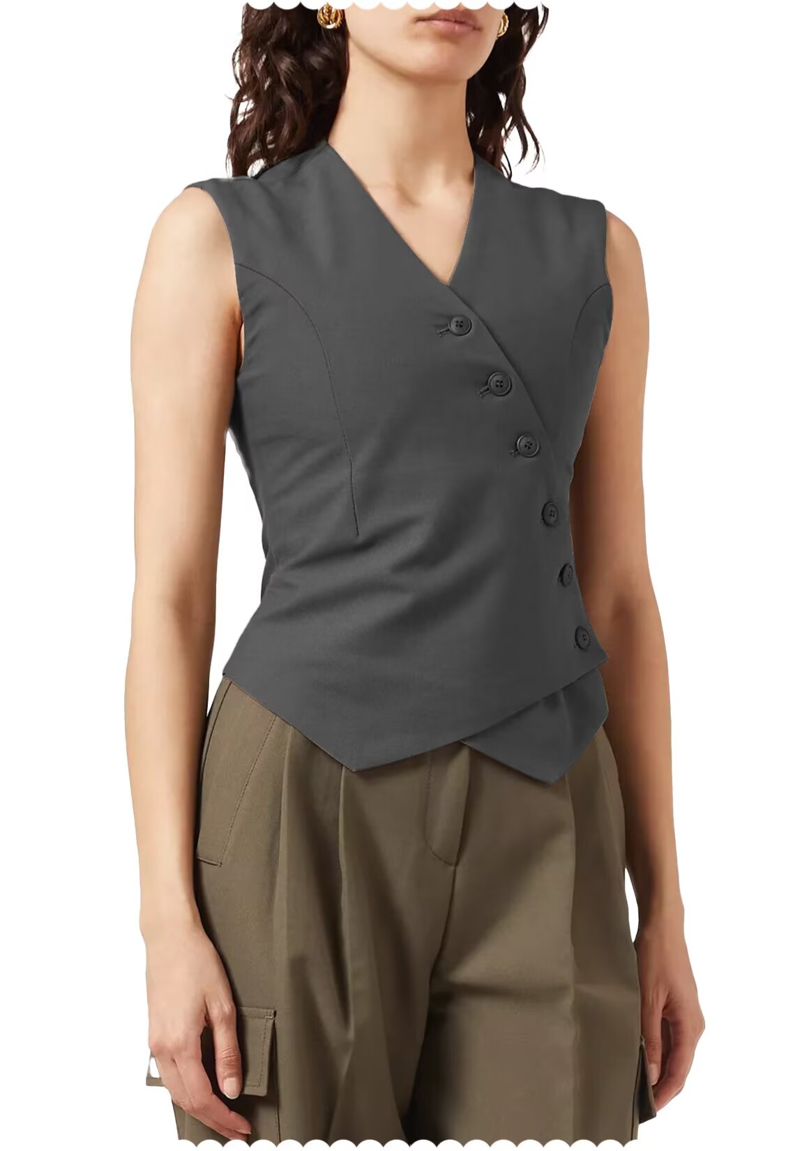 Women's grey vest