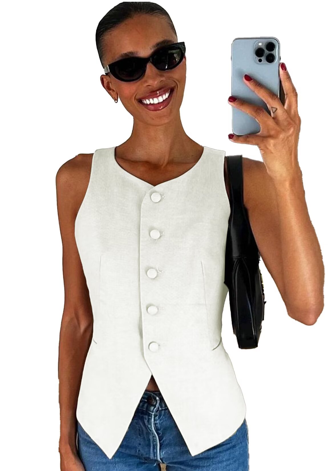 Women's ivory vest