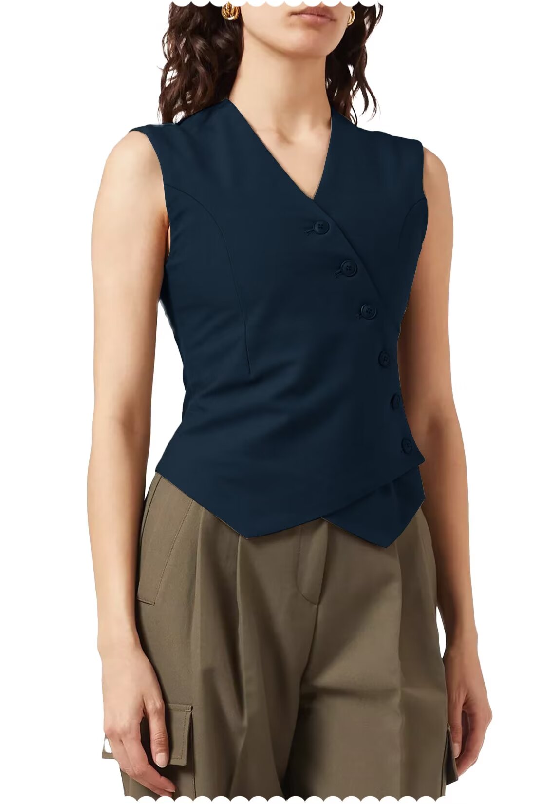 Women's blue vest