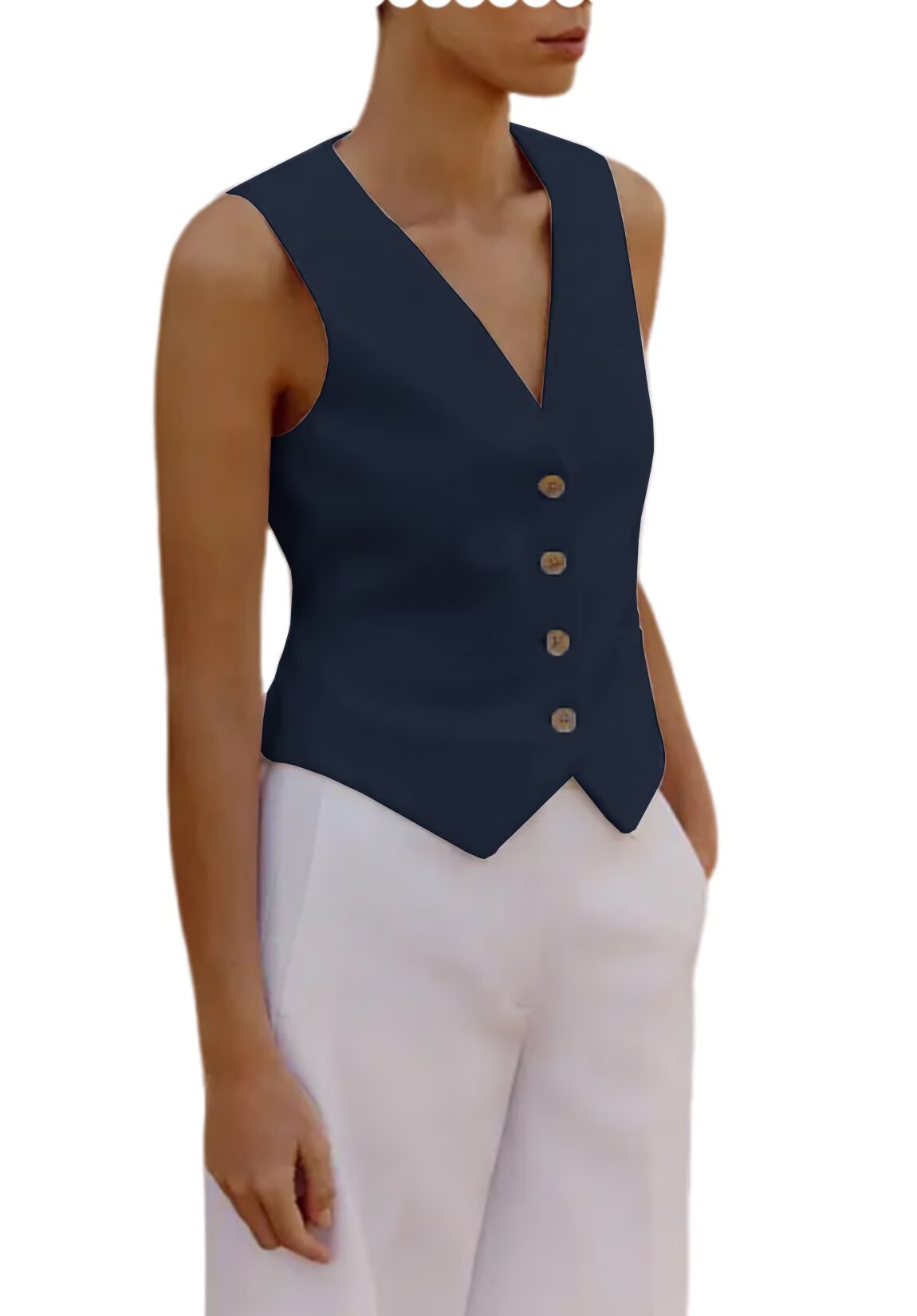 Women's blue vest