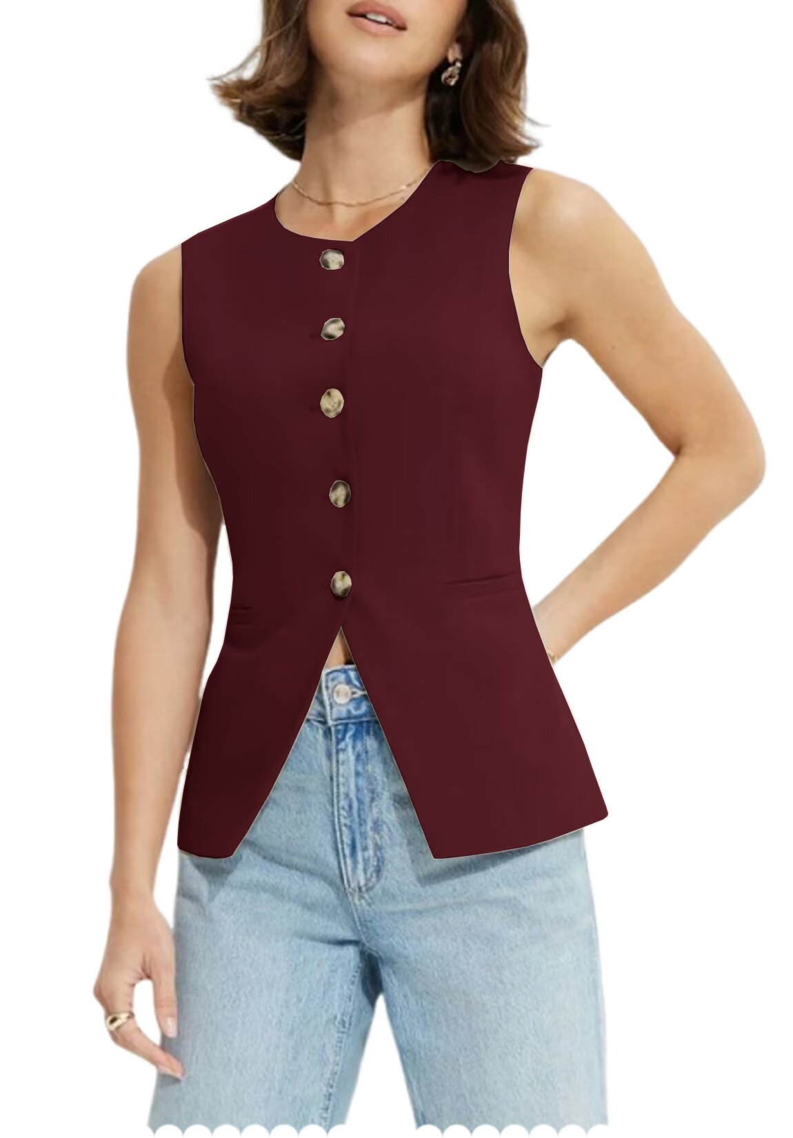 Women's red vest