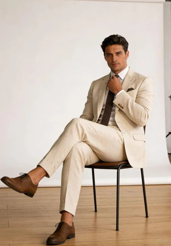 Men Linen Suit