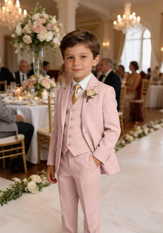 Boys linen 3 piece suit
