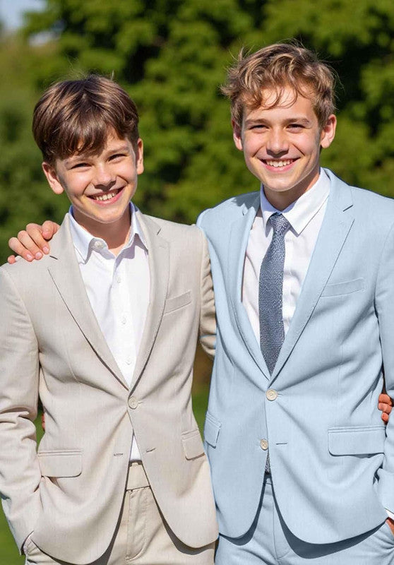 Boys linen 3 piece suit