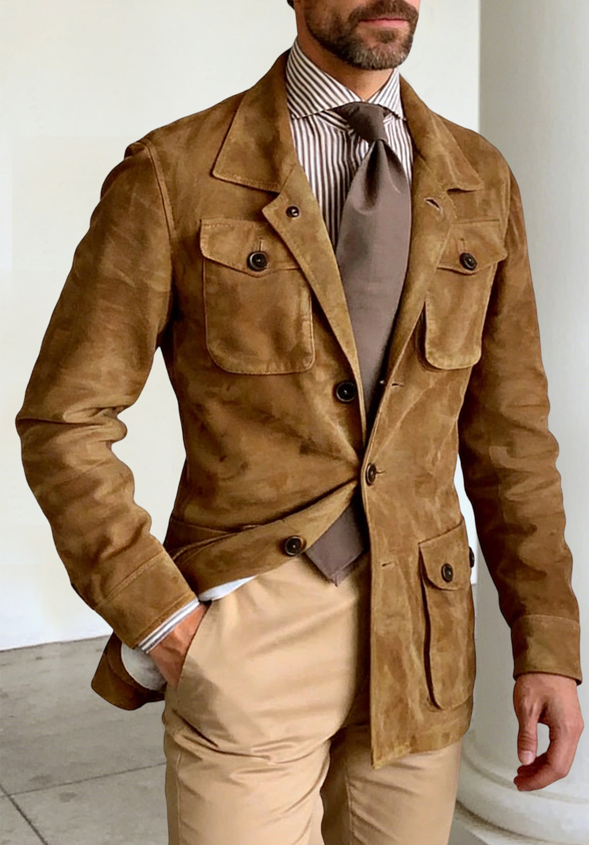 Men's suede jacket