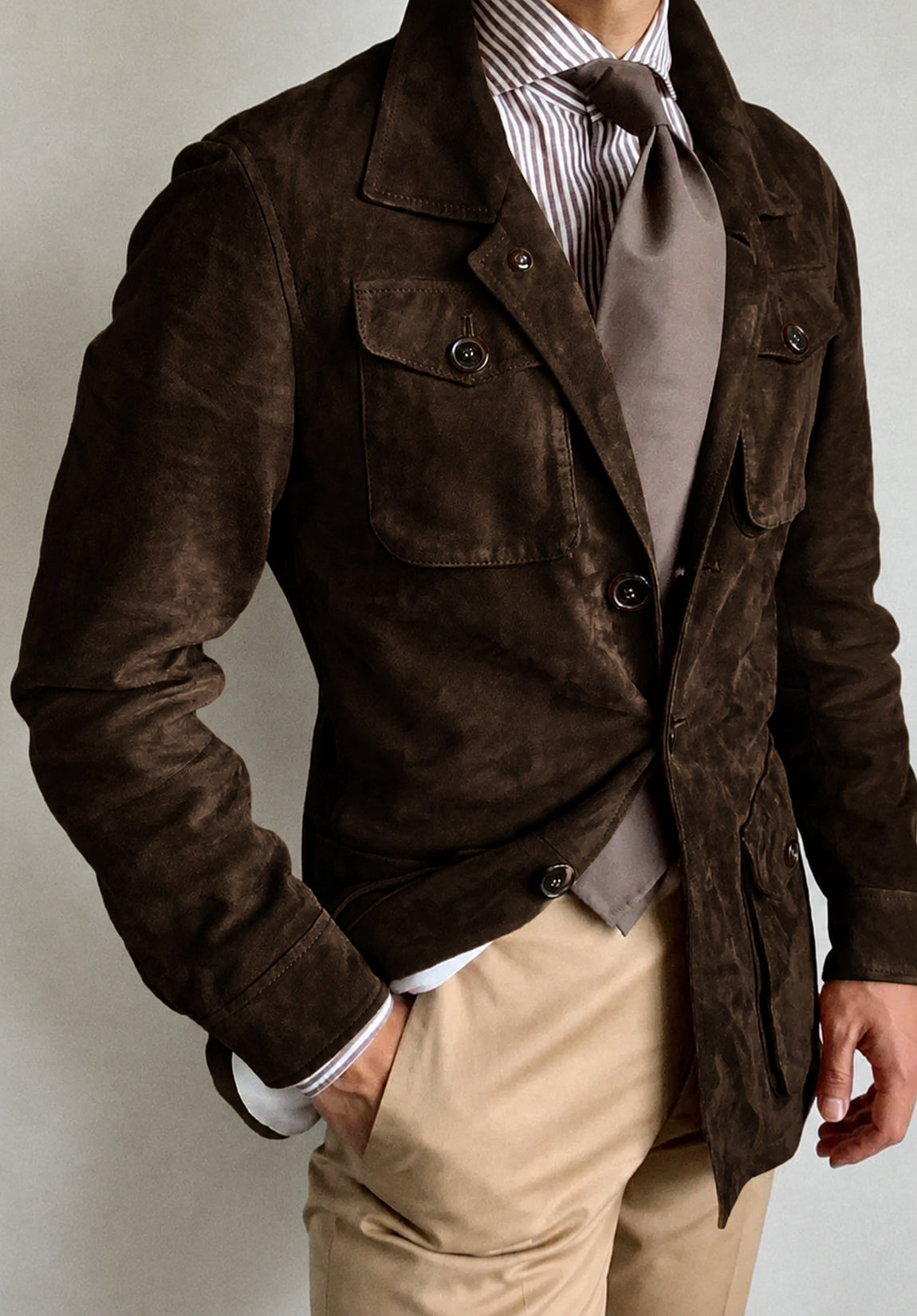 Men's brown suede jacket