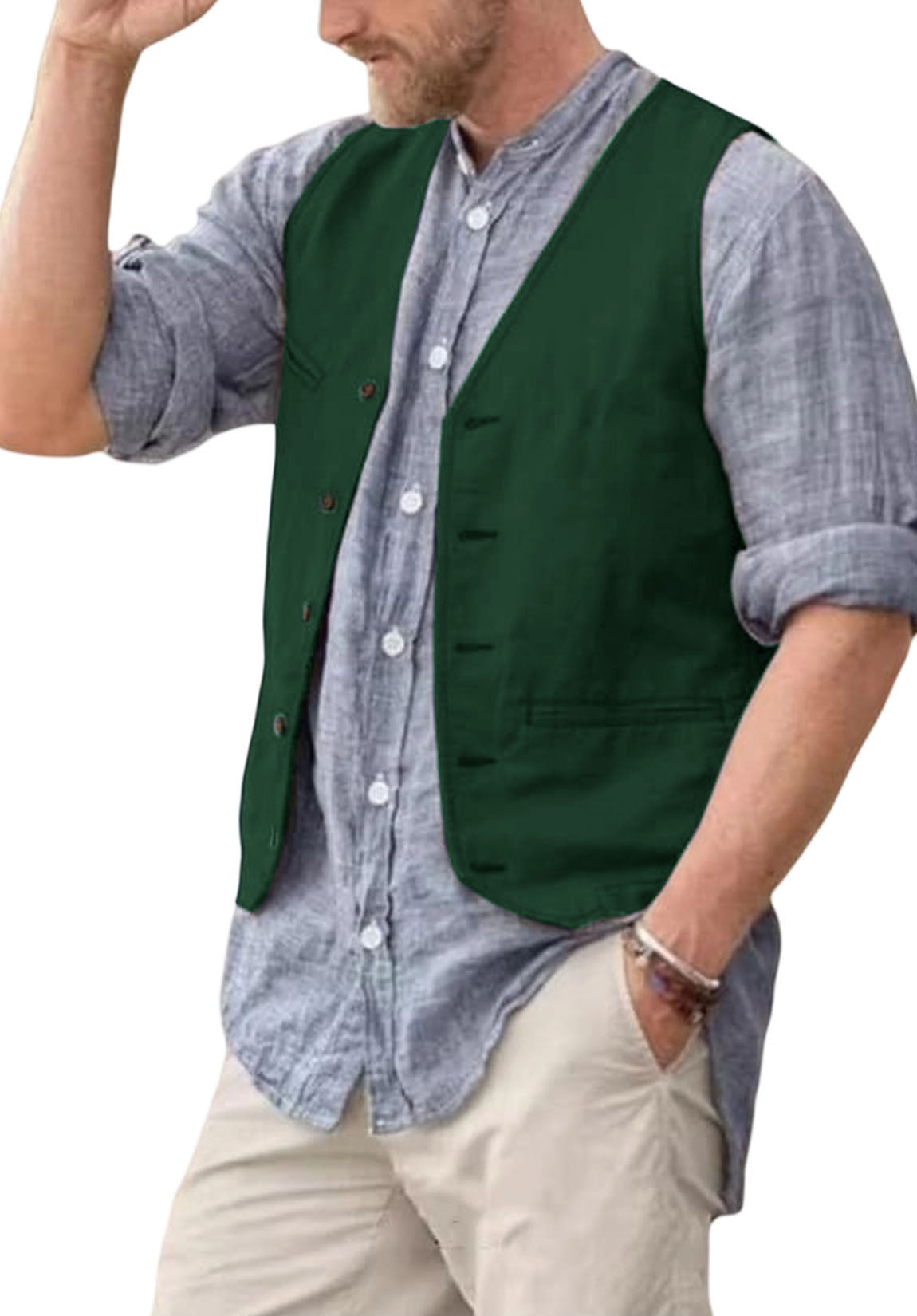 Men's suit vest  Green