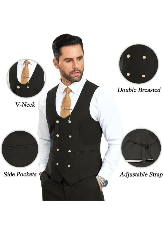 Elegant Black Men's Tuxedo Suit for Evening Gala Event