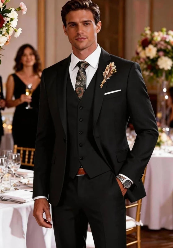 Men's Tuxedo Suit Elegant Slim Fit for Evening Gala