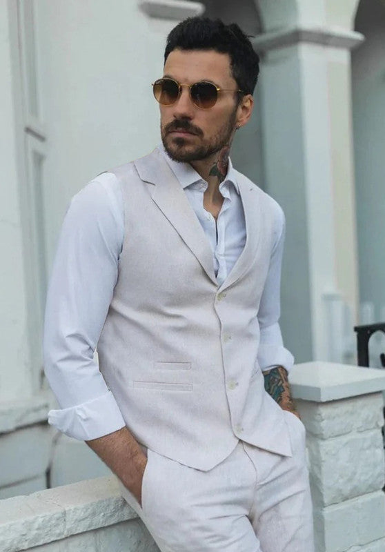 Men's Linen Vest