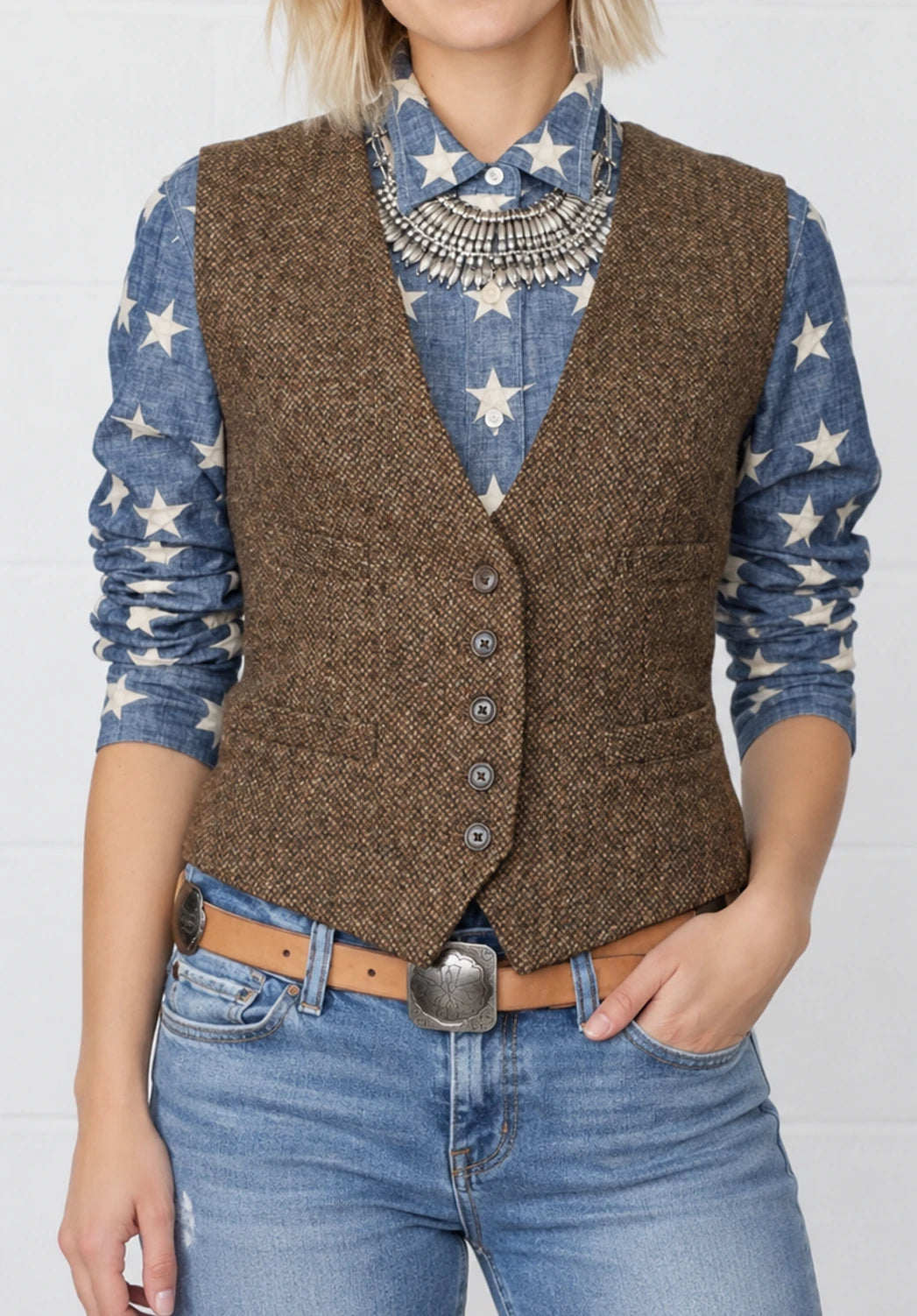 Women Tweeed Vest