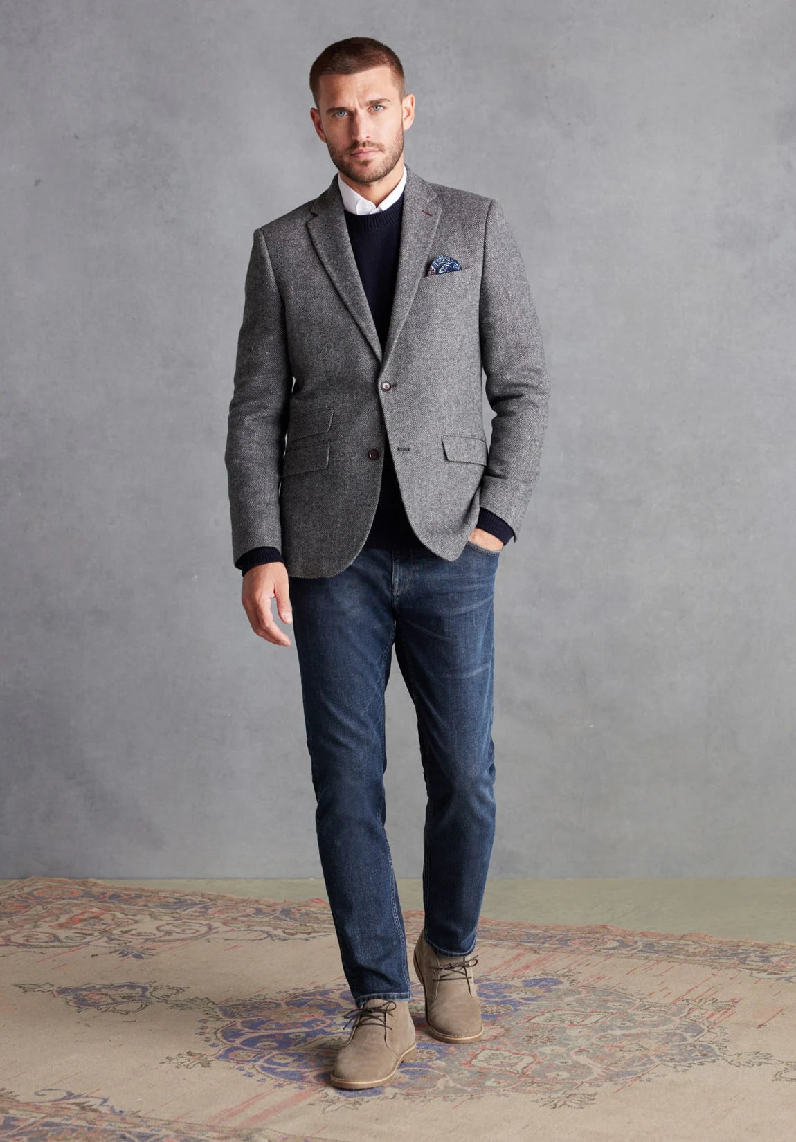 Men's herringbone jacket